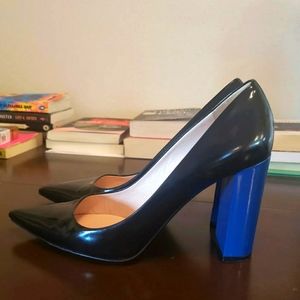 SOLD Furla Heels Patent Leather Block Heel Pumps Pointed Toe size 36/6